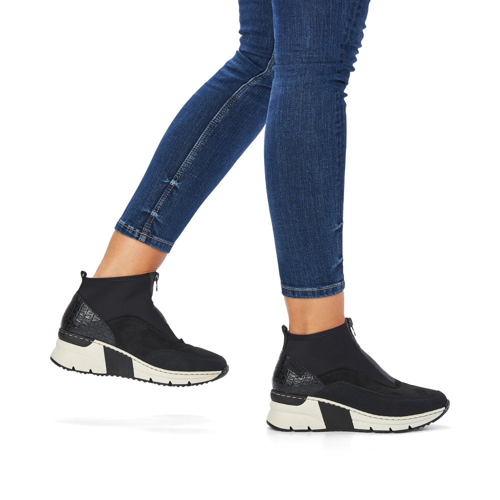 Rieker Ladies Zip Front Trend Sneaker Boot