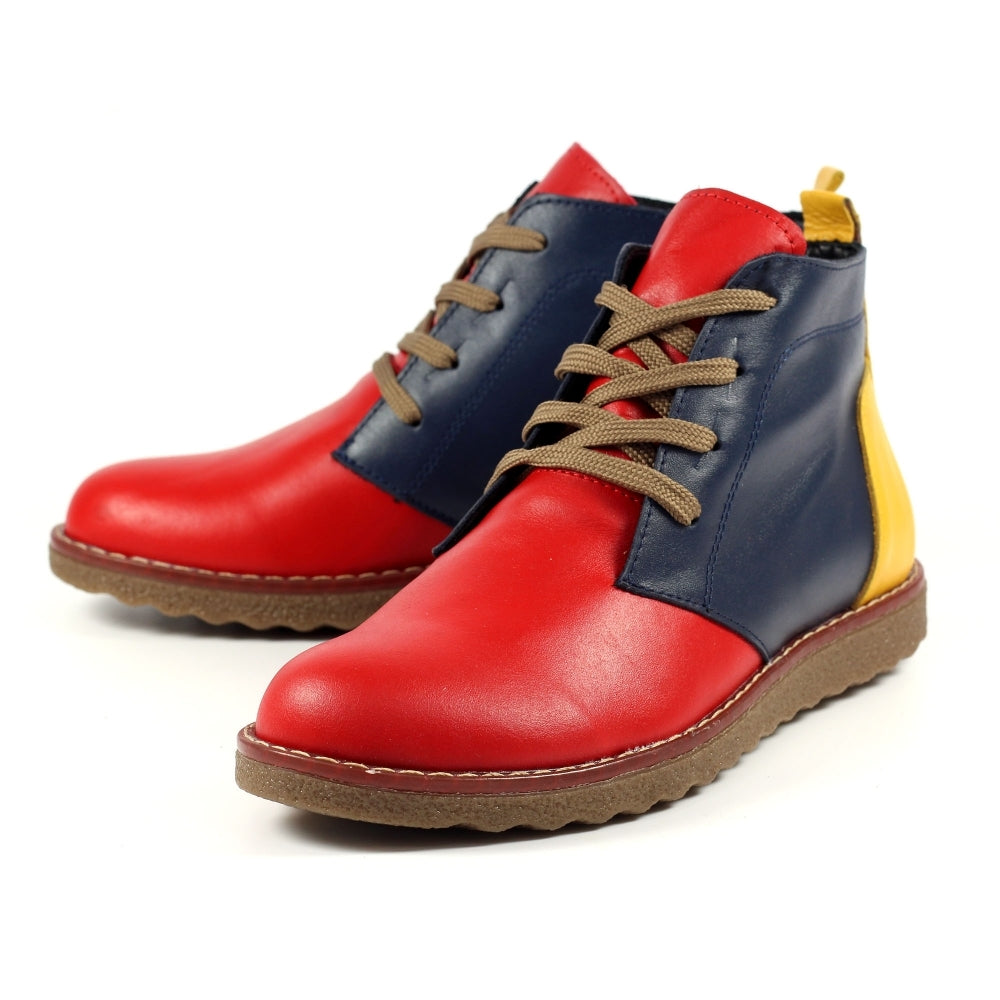 Lunar Nickee Ladies Multi Leather Lace Up Chukka Boot