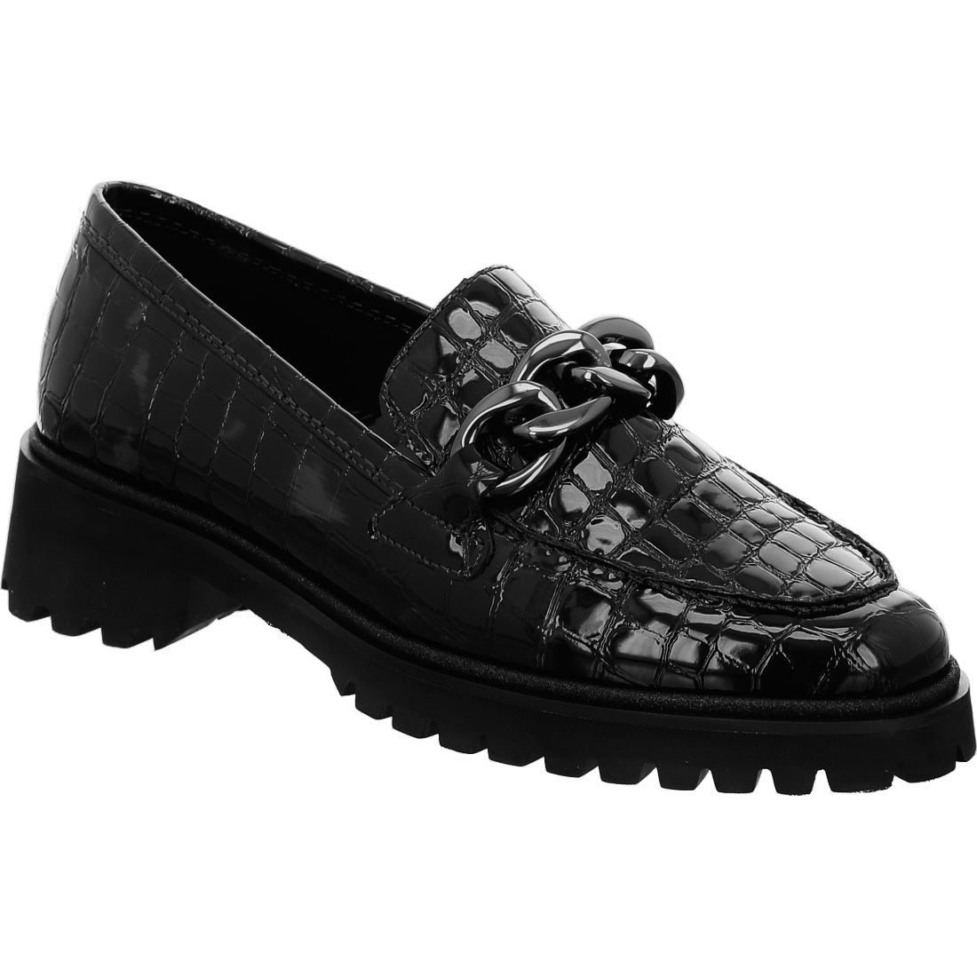 Ara Kent Croco Ladies Chunky Sole Loafer Hobson Shoes