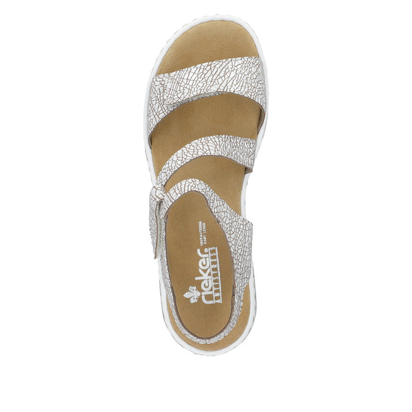 Rieker Ladies Velcro Cross Strap Sandal