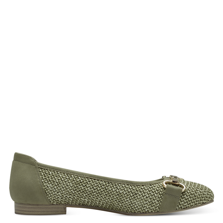 Tamaris Ladies Flat Pump With Trim