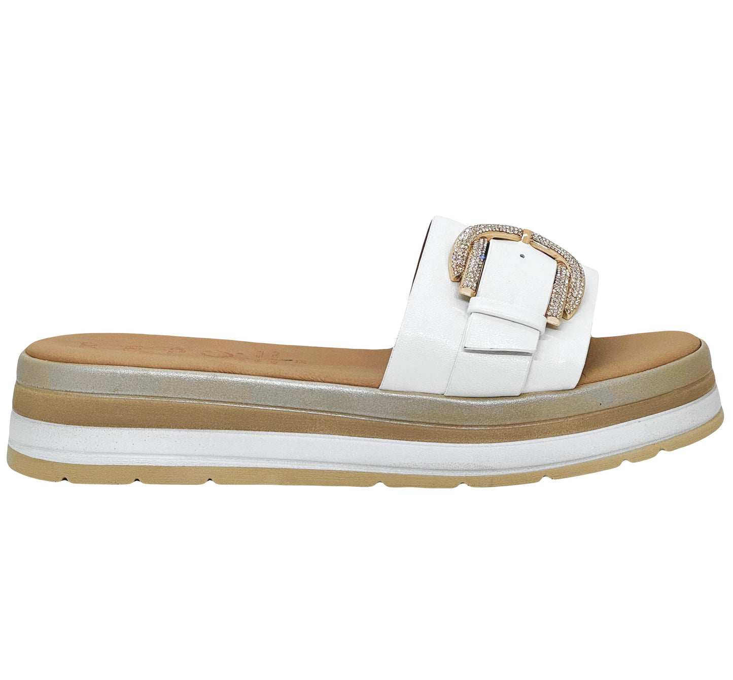 Repo Ladies Diamante trim Mule Sandal