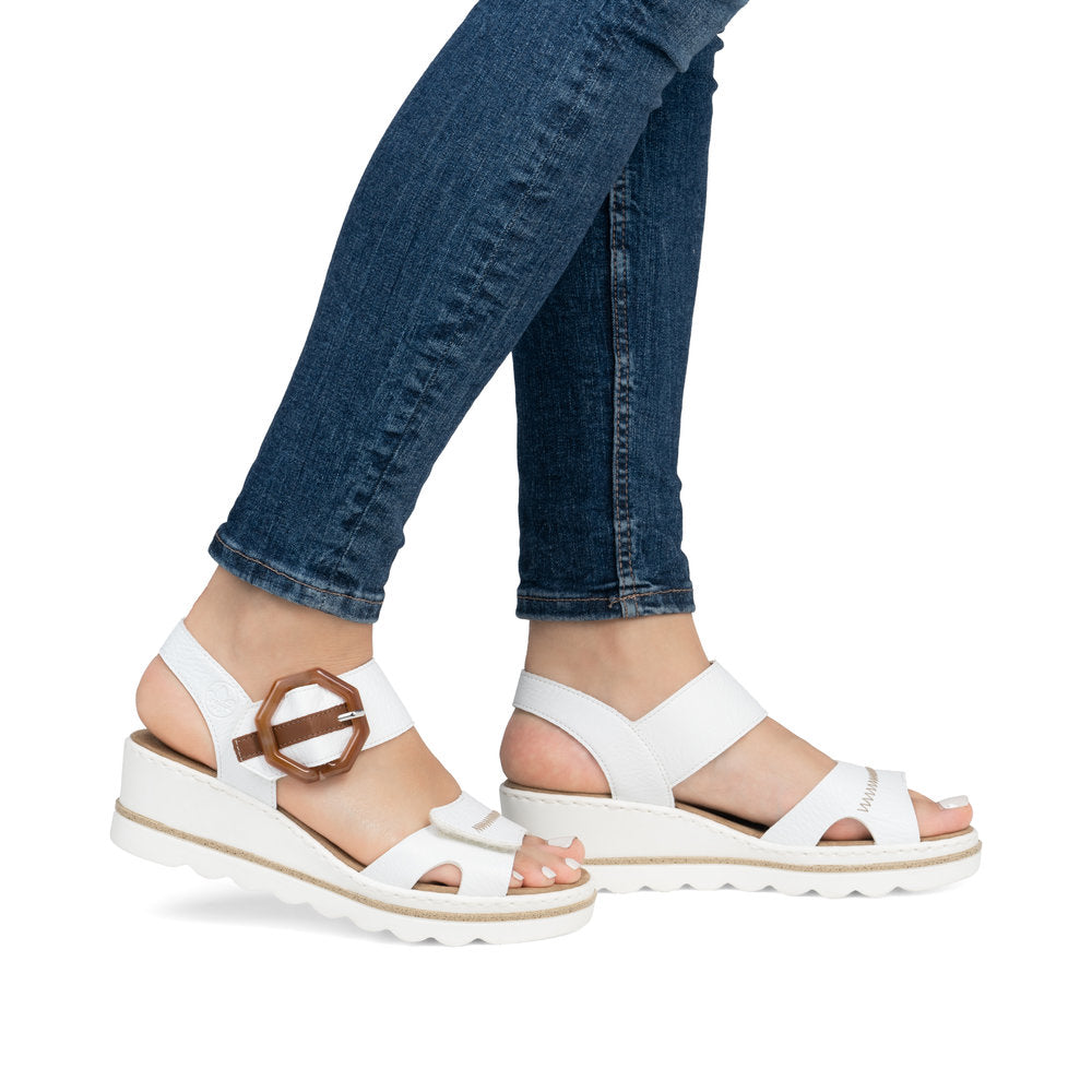 Rieker Ladies Wedge Buckle Sandal