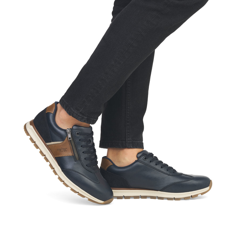 Rieker Men's Zip Side Lace Up Sneaker