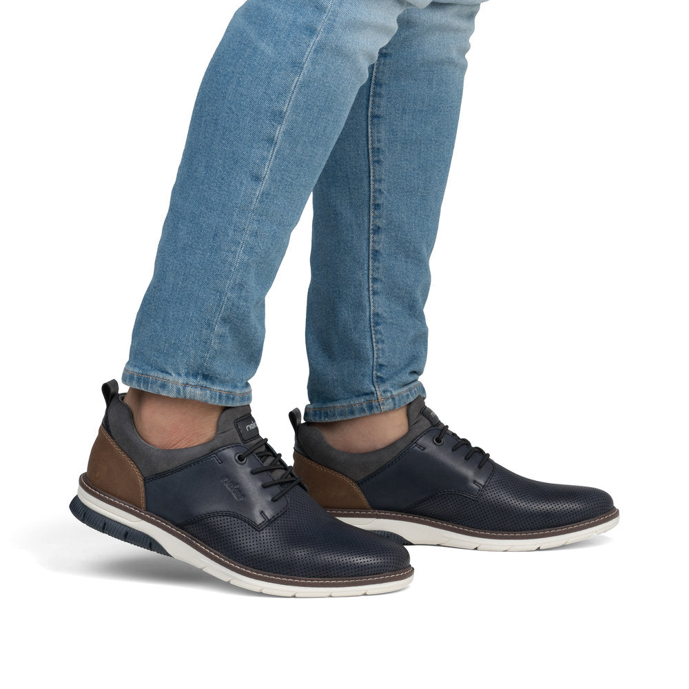 Rieker Men's Bungee Lace Perforated Shoe