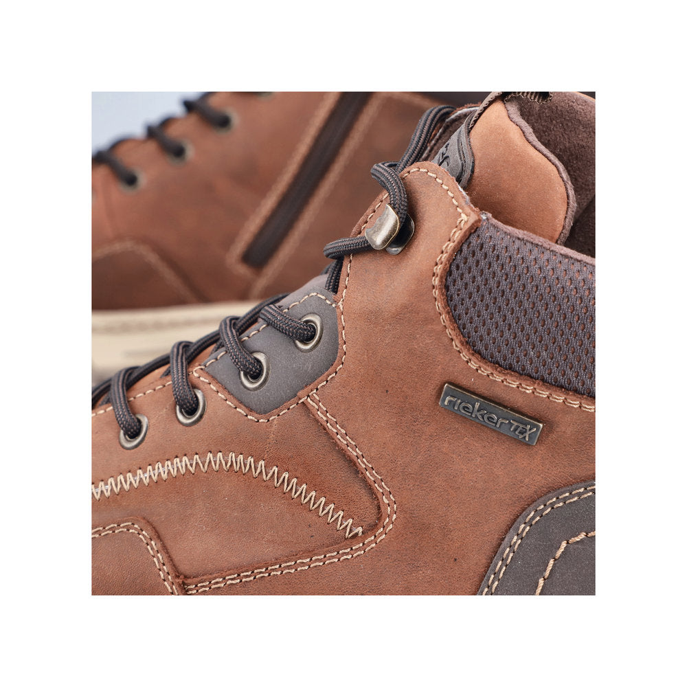 Rieker Mens Tex Lined Waxy Nubuck High Top