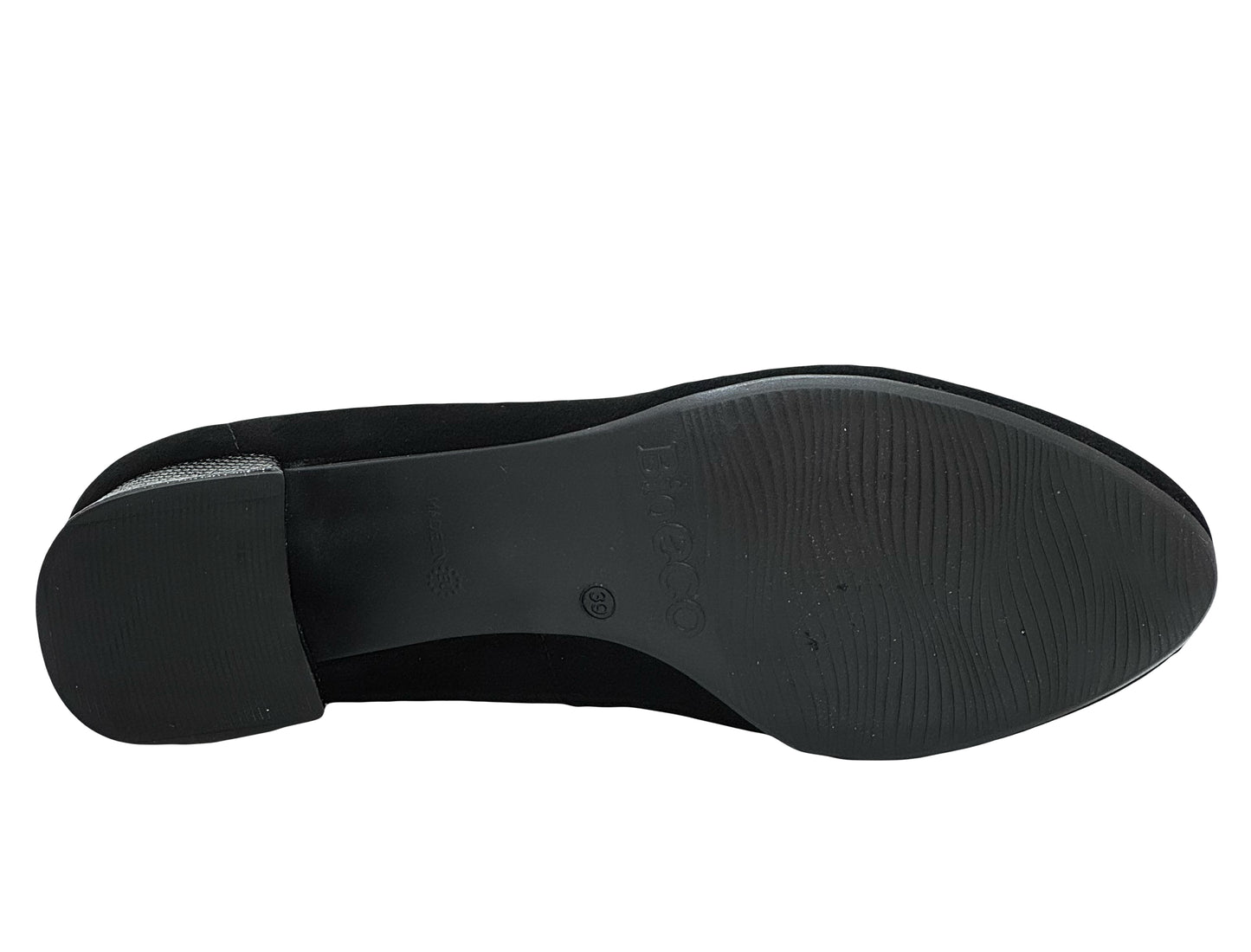 Bioeco Ladies Buckle Front Block Heel Court