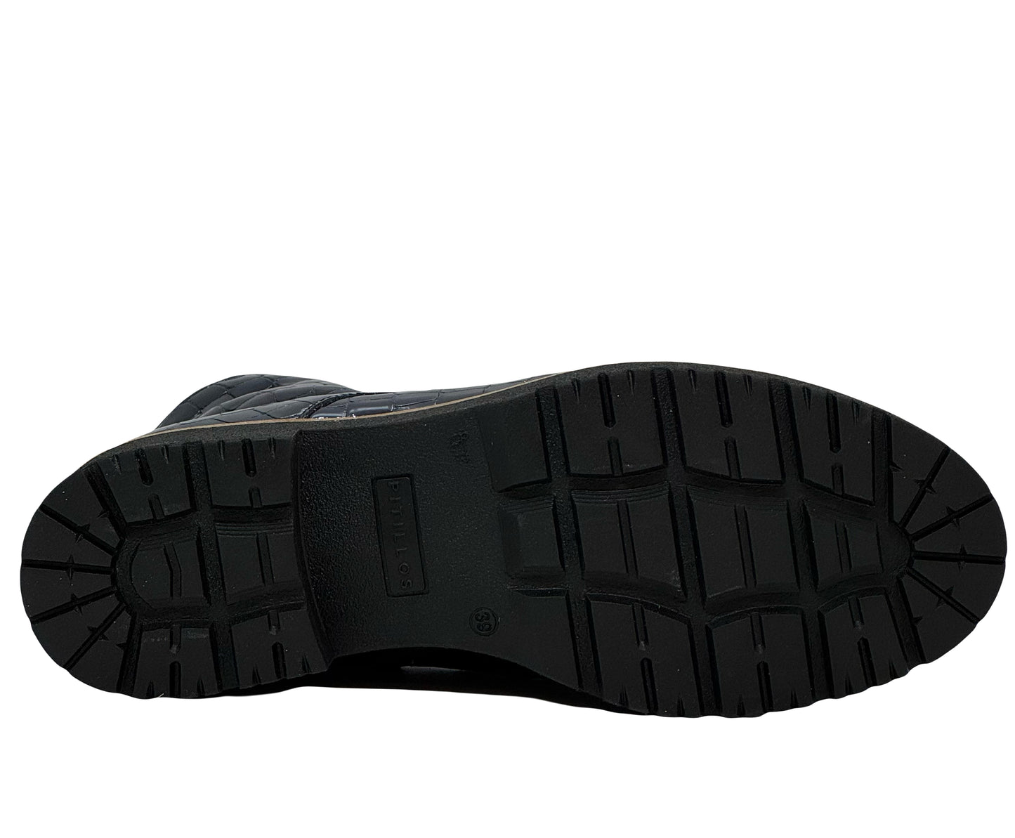 Pitillos Ladies Croco Chunky Sole Lace Boot