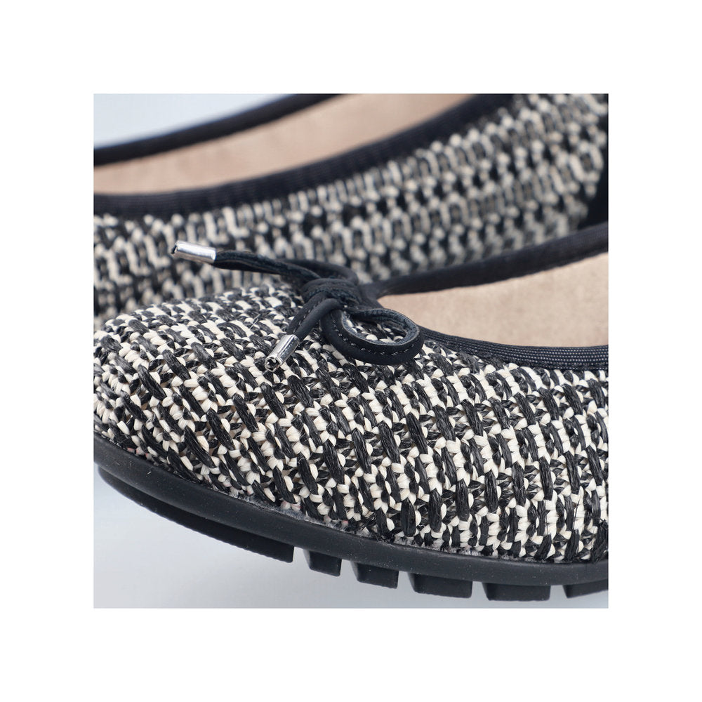 Rieker Ladies Woven Upper Flat Ballet Pump