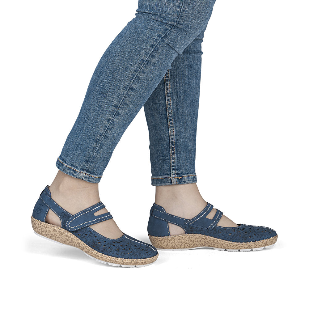 Rieker Ladies Velcro Strap Mary Jane
