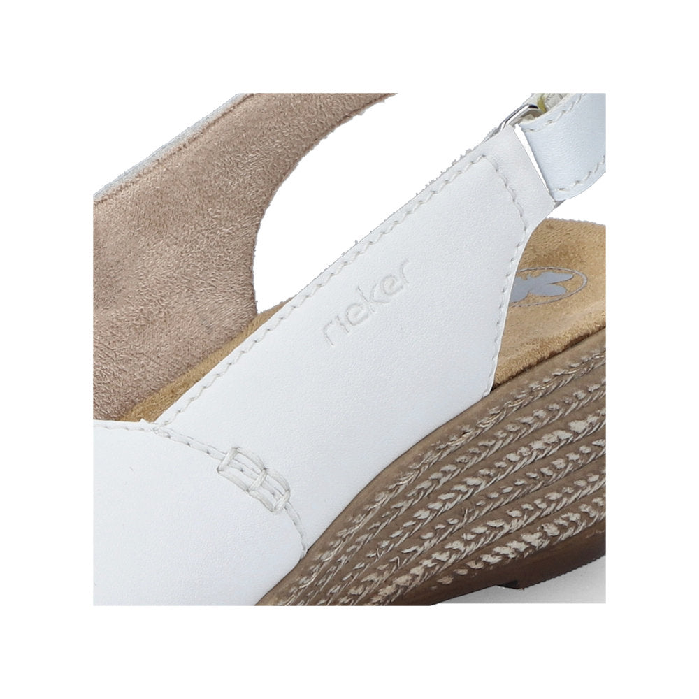 Rieker Ladies Peep Toe Sling Back Wedge Sandal