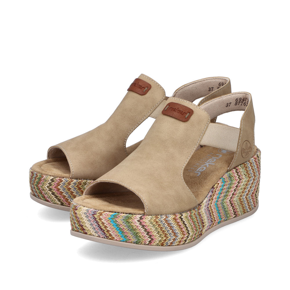 Rieker Rose 69472-60 Beige Sandal