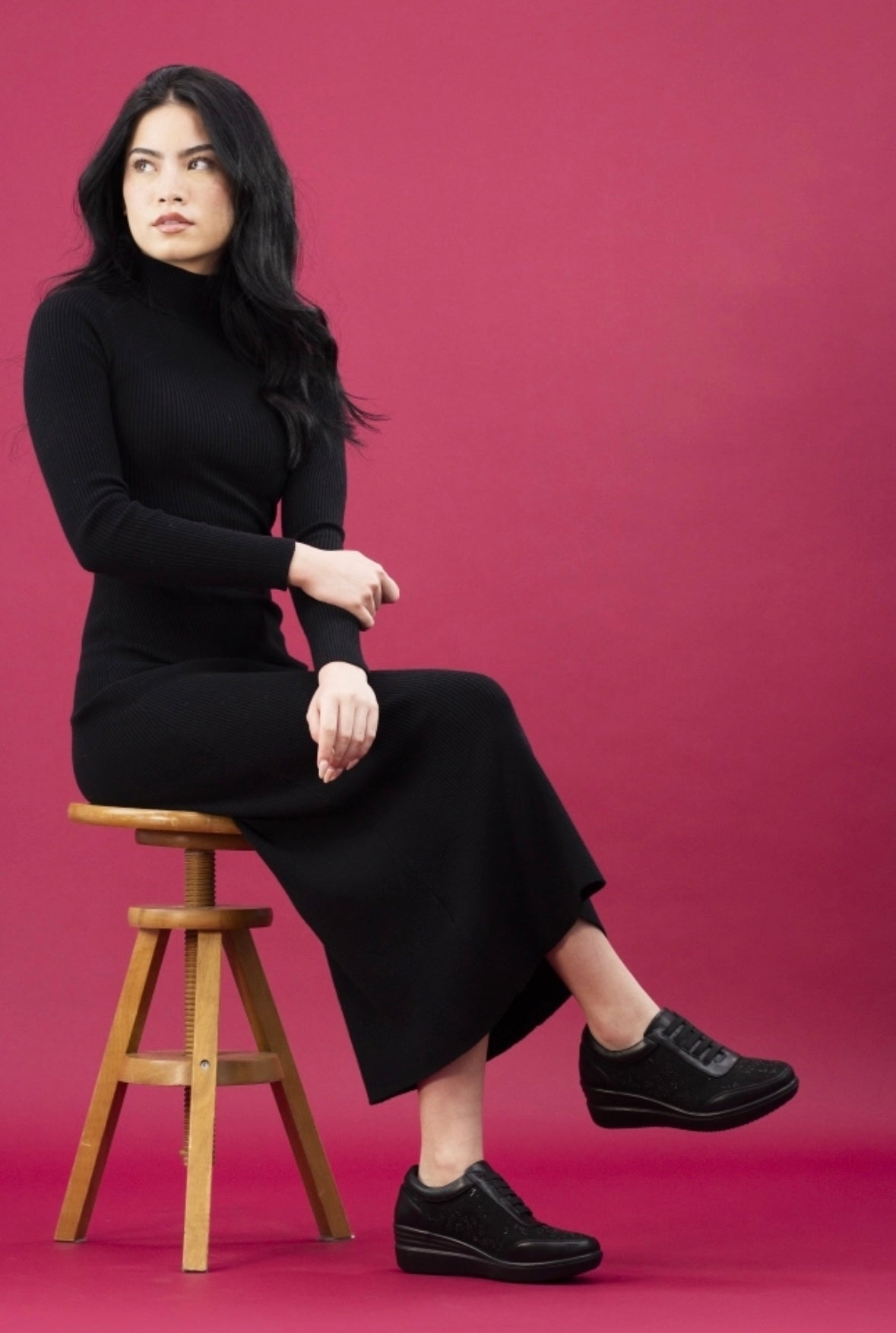 Lunar Muriel Ladies Slip On Wedge Shoe