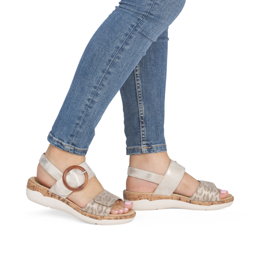 Remonte Ladies Velcro Strap Flat Sandal