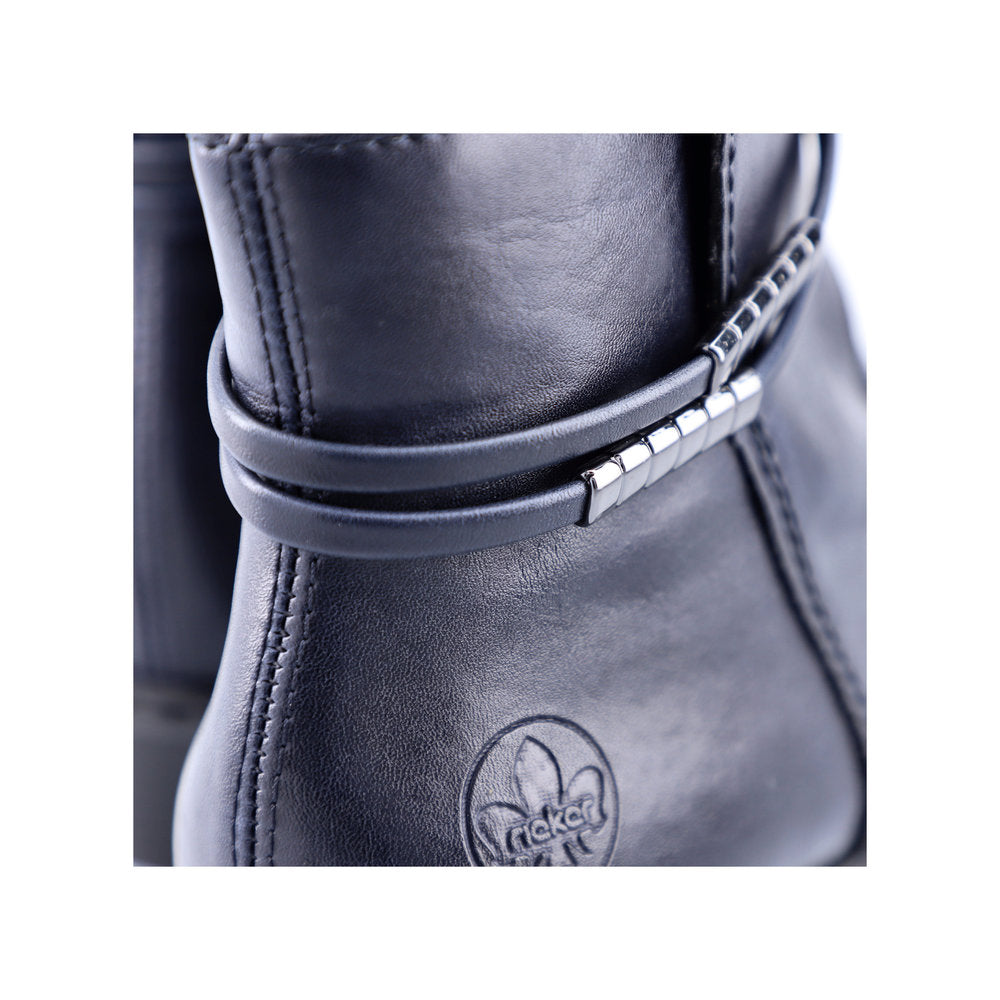Rieker Ladies Zip Sided Ankle Boot Low Heel