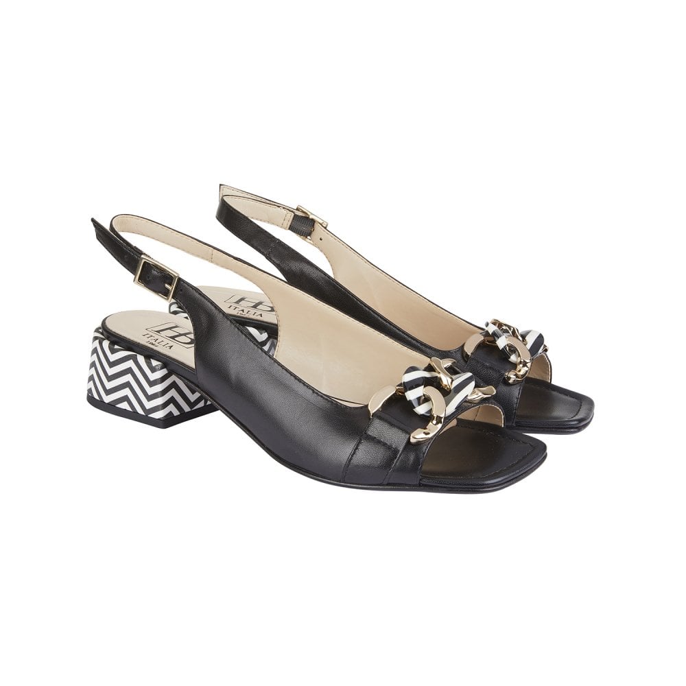 HB Shelby Chain Trim Low Heel Slingback