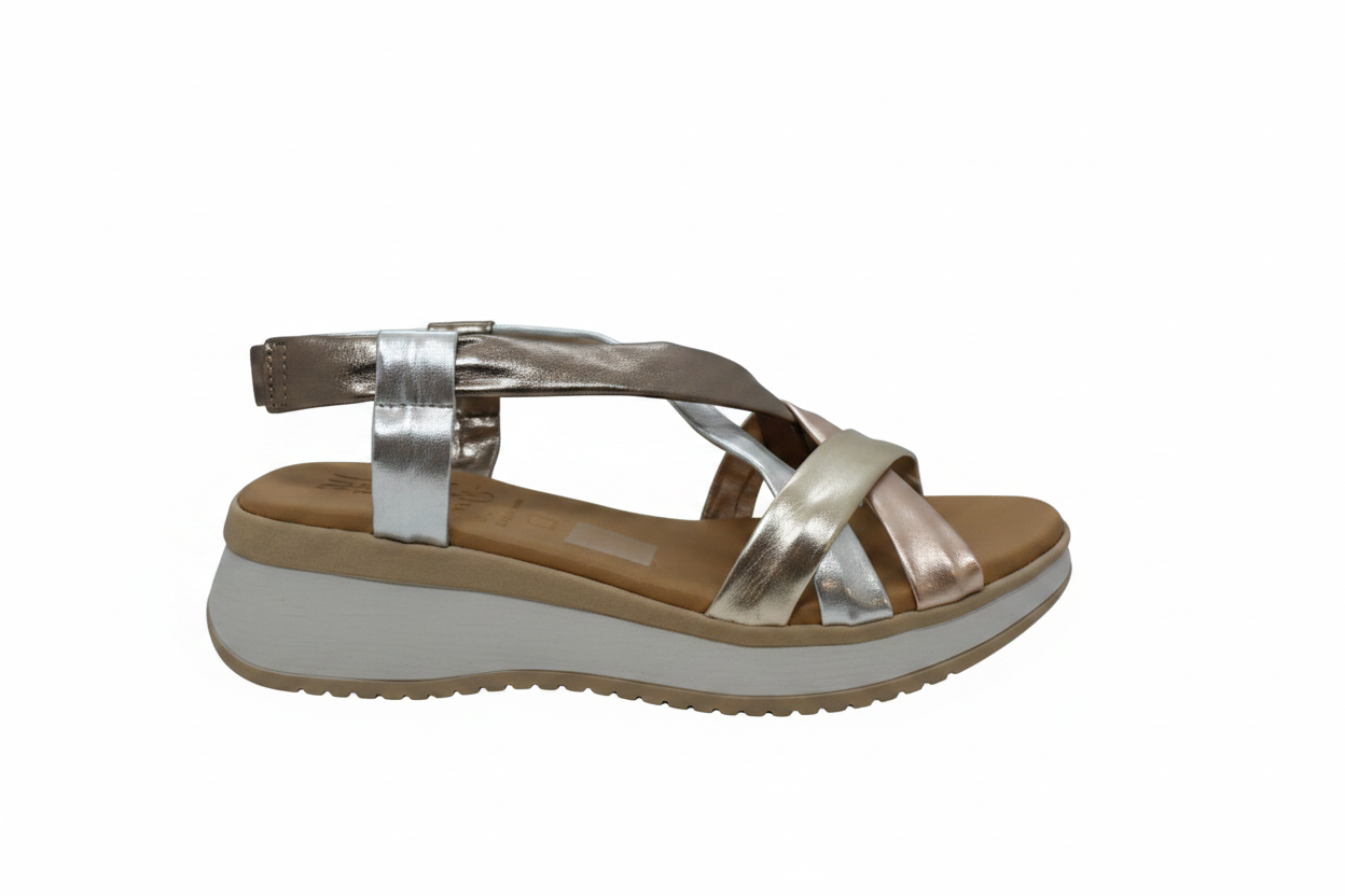 Oh! My Sandals Super Soft Multi Metallic Sandal