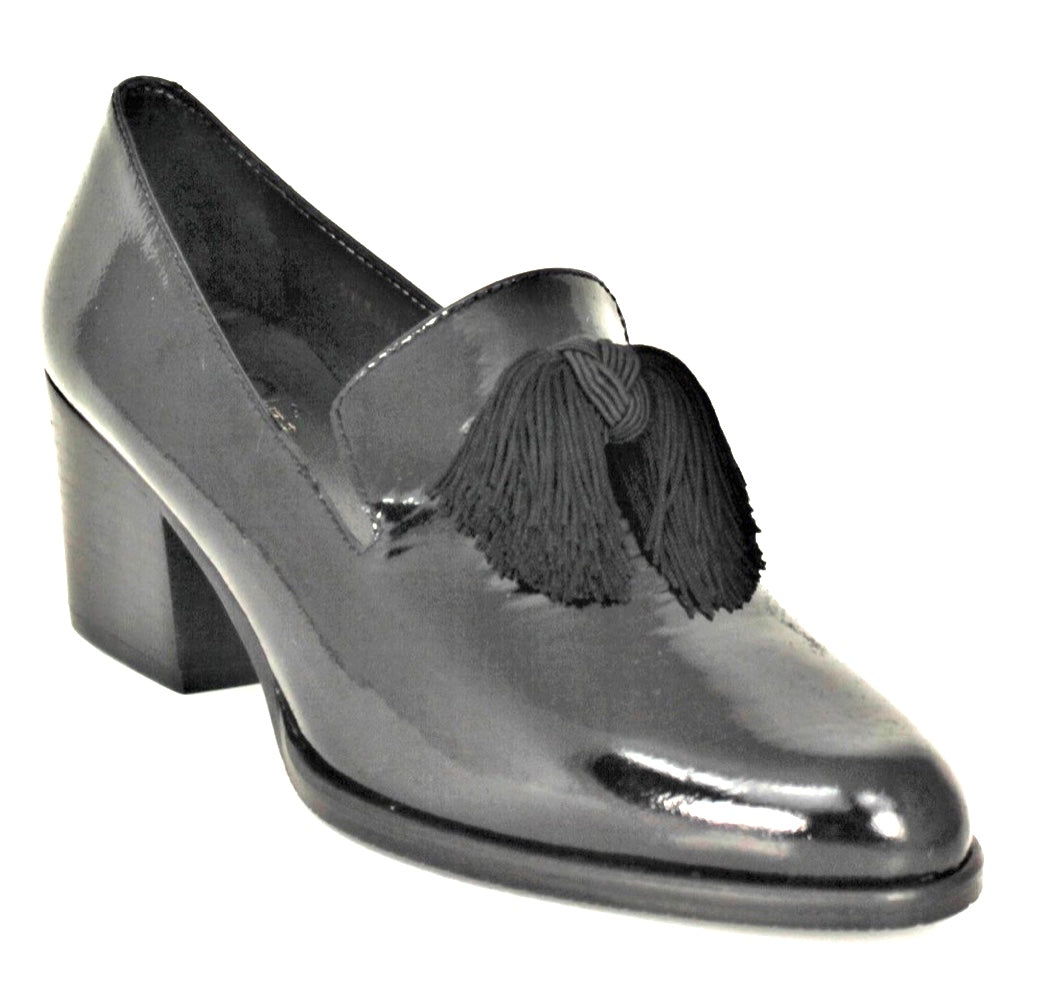 Mid Block Heel Tassel Loafer