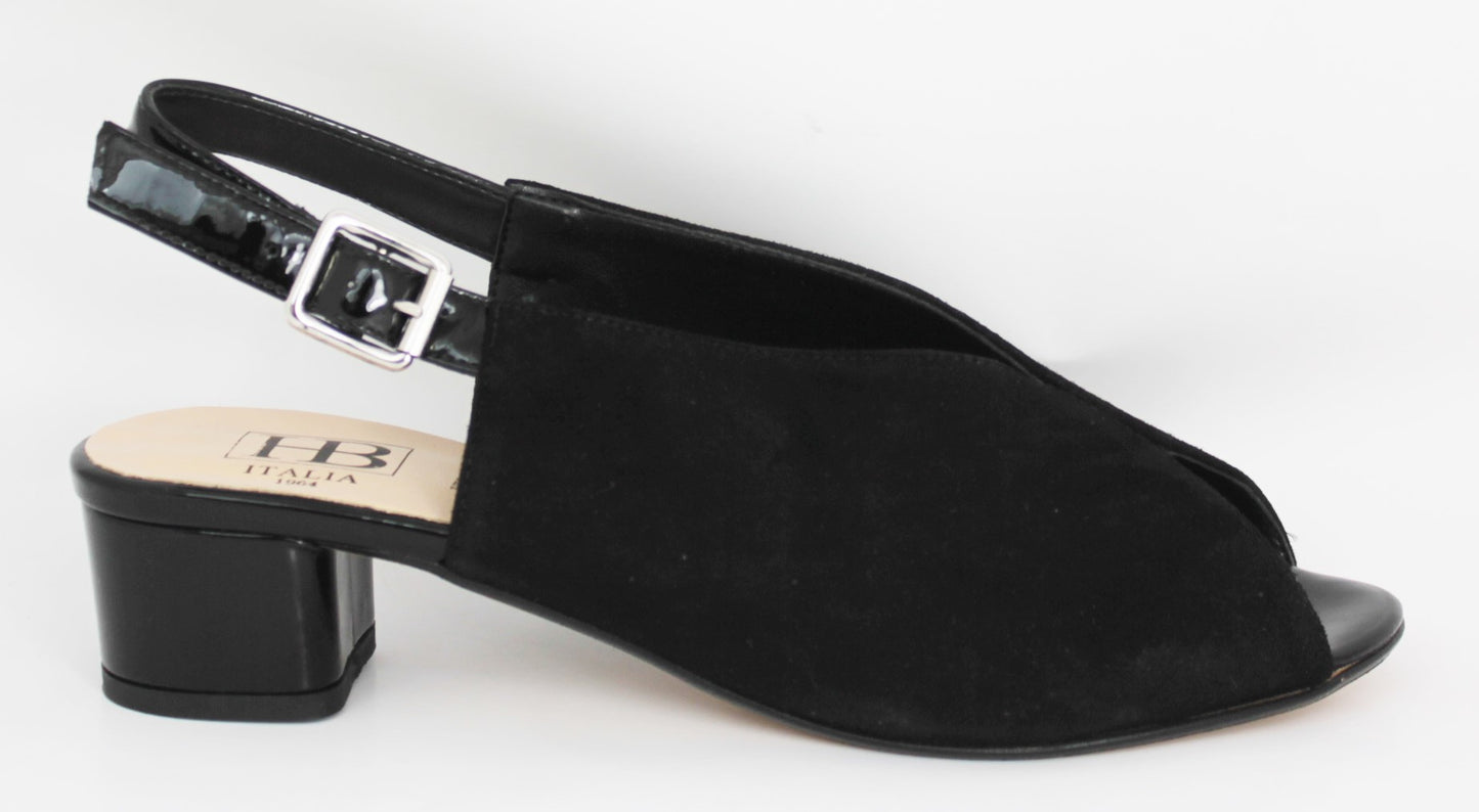 Low Heel Slingback Peep Toe Sandal