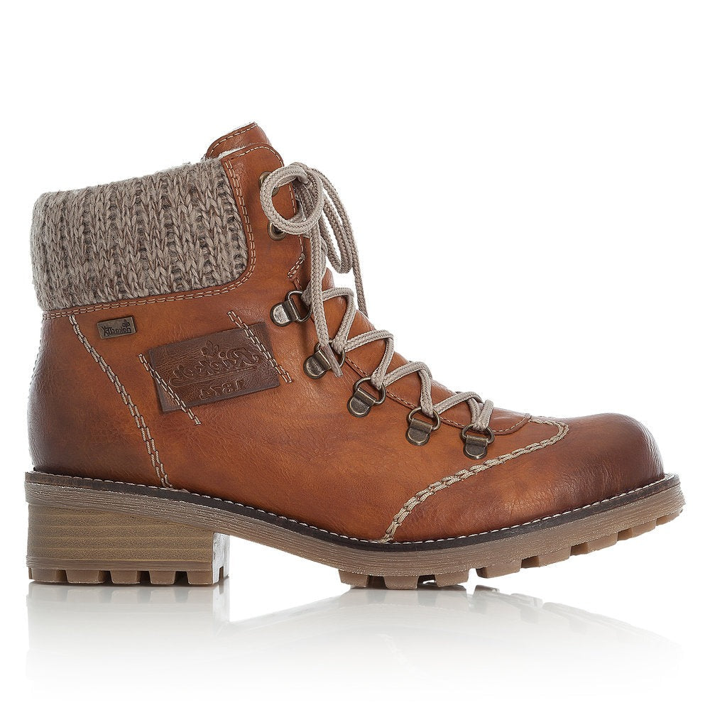Rieker Ladies Hiker Tan Ankle Boot