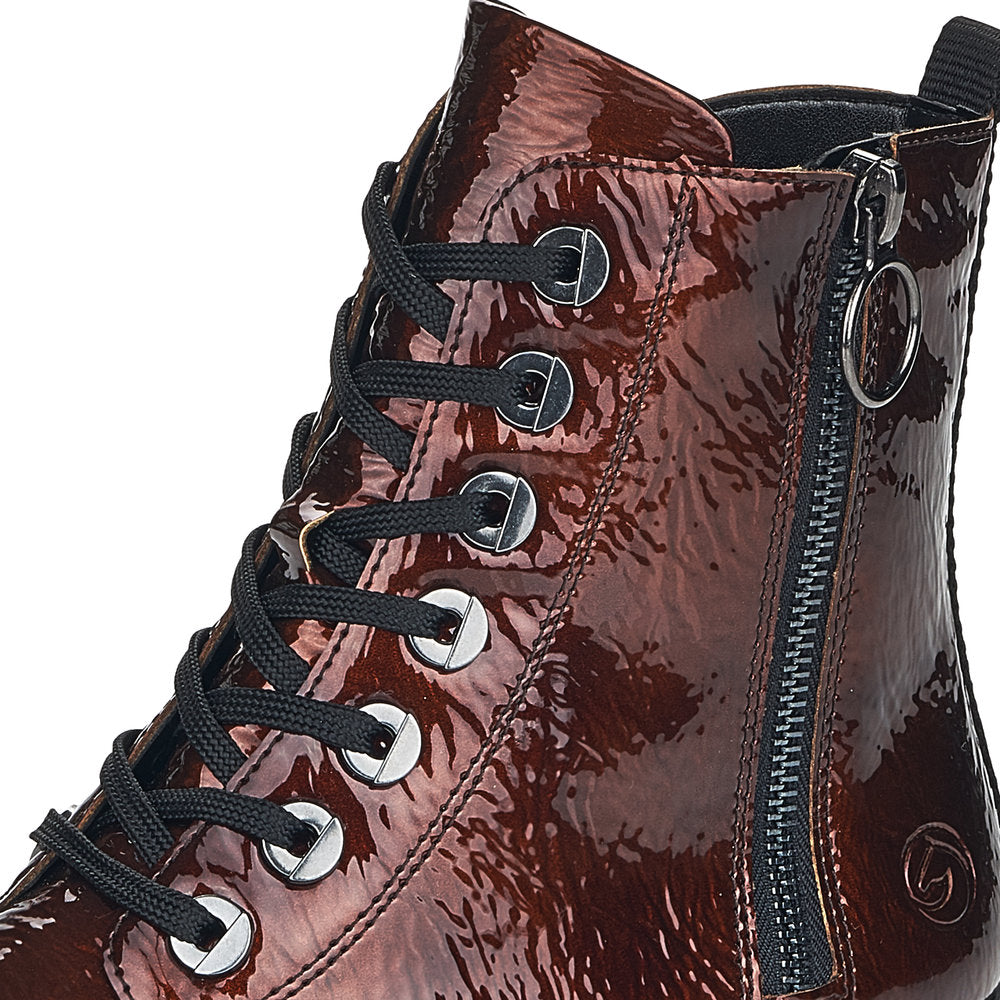 Remonte Ladies Chunky Soled Lace Up Ankle Boot