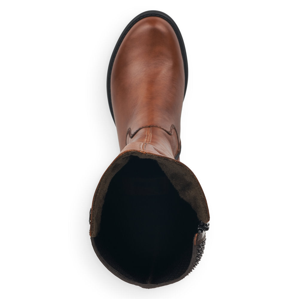 Rieker Ladies Knee High Zip Sided Boot