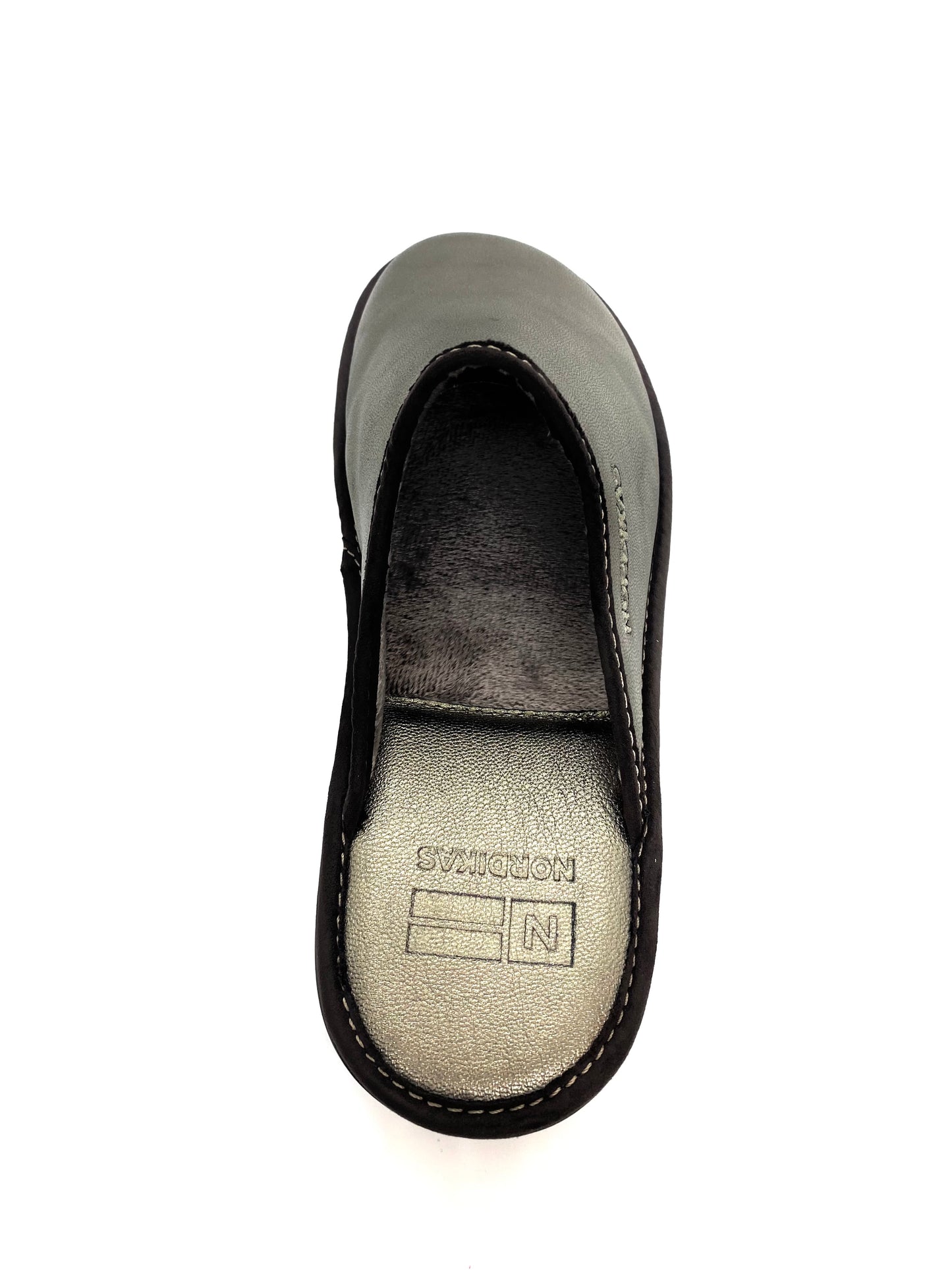 Nordikas Ladies Backless Leather House Shoe