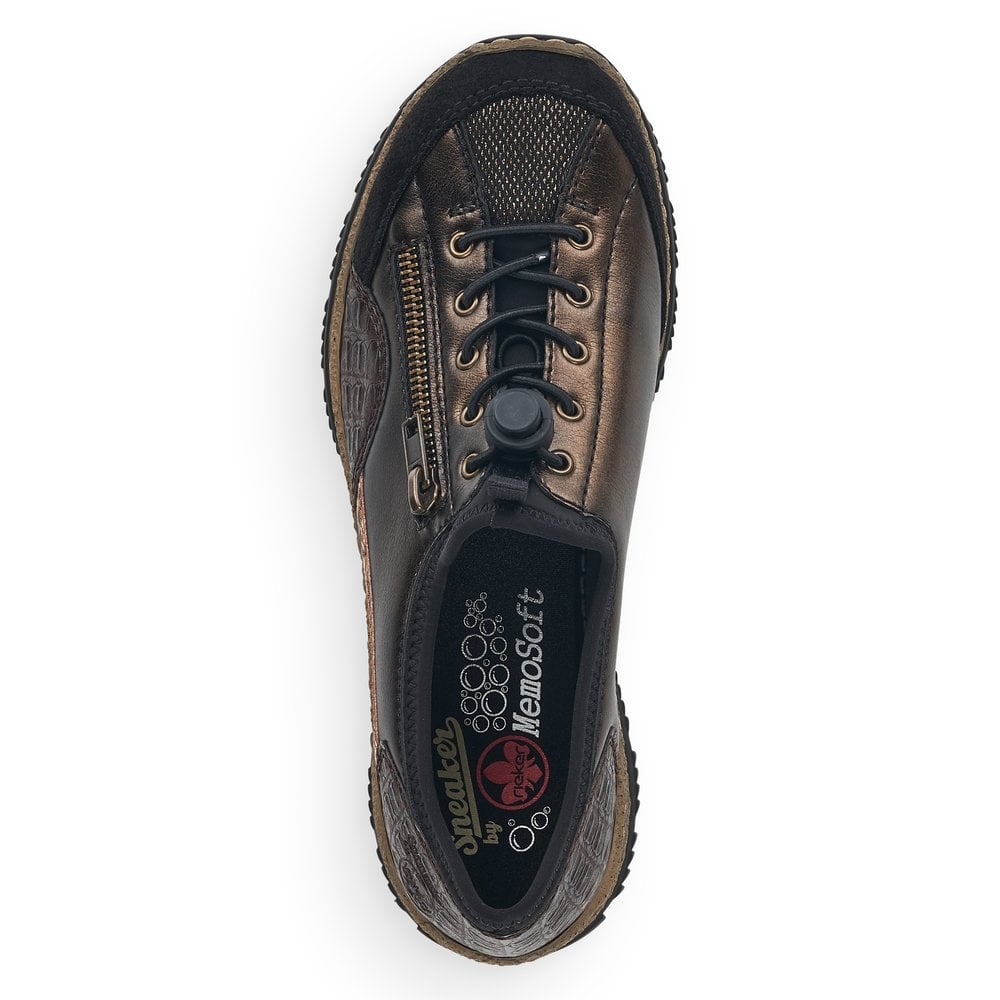 Rieker Ladies Bungee Tie Casual Shoe