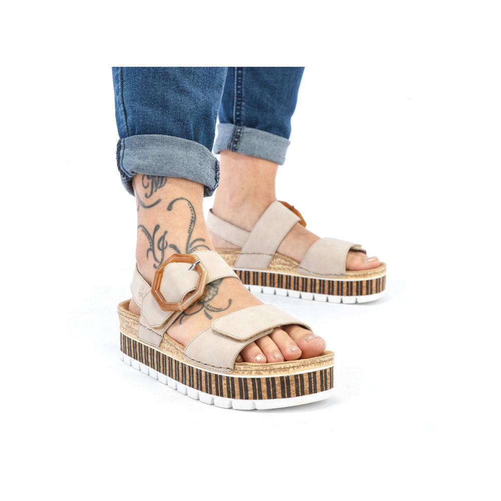 Rieker Ladies Cork Trim Sandal