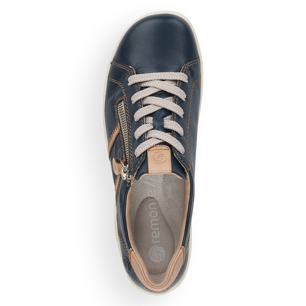 Remonte Ladies Zip Trim Lace Sneaker