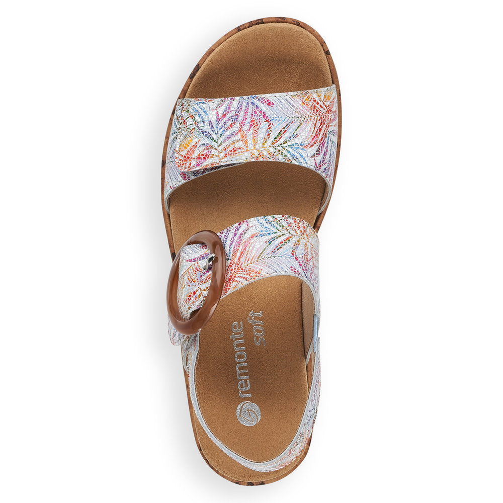 Remonte Ladies Multi Print Adjustable Sandal