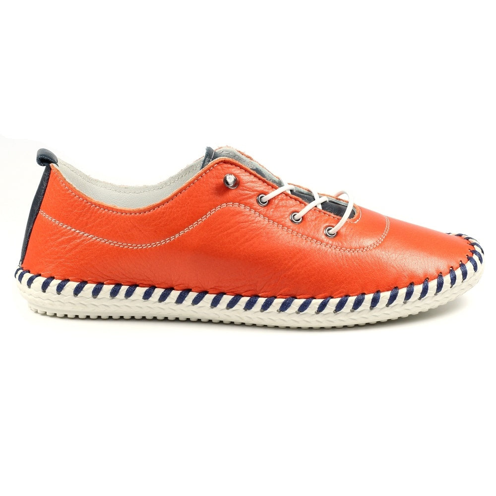 Lunar Sandown Ladies Leather Casual Sneaker