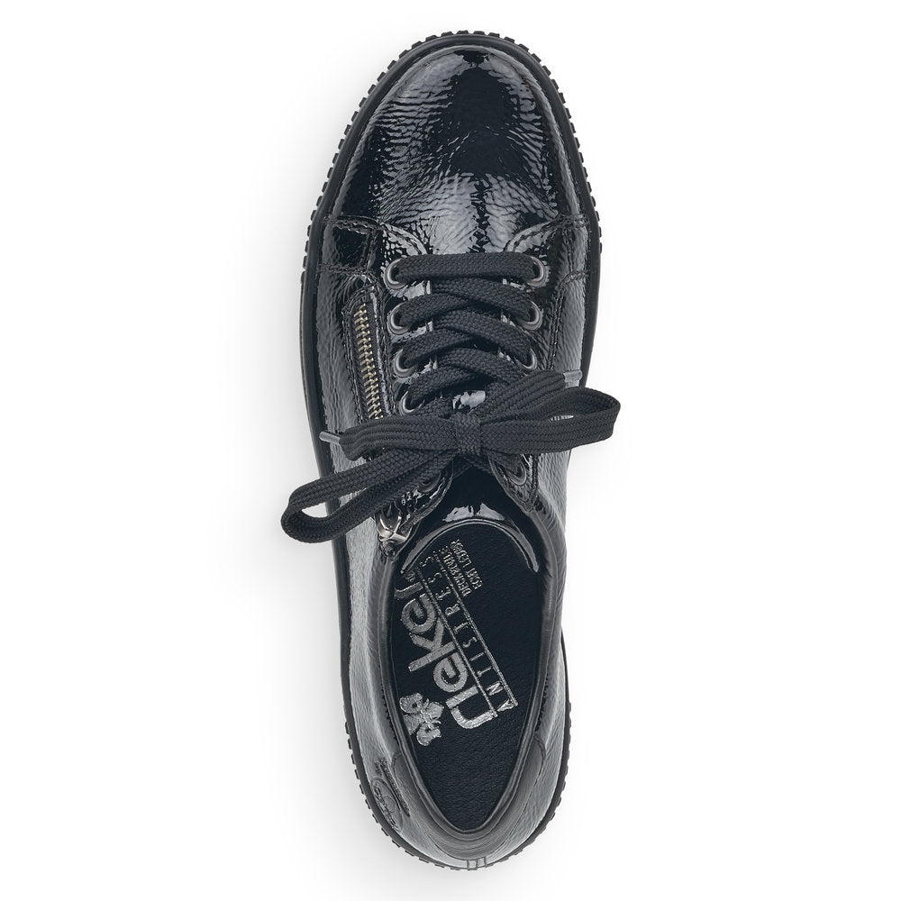 Rieker ladies Flatform Patent Sneaker