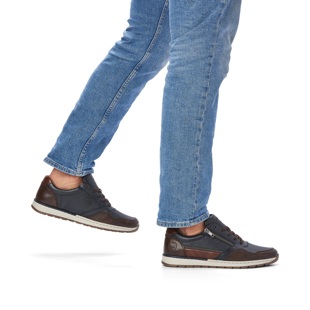 Rieker Men's Zip Sided Lace Up Sneaker