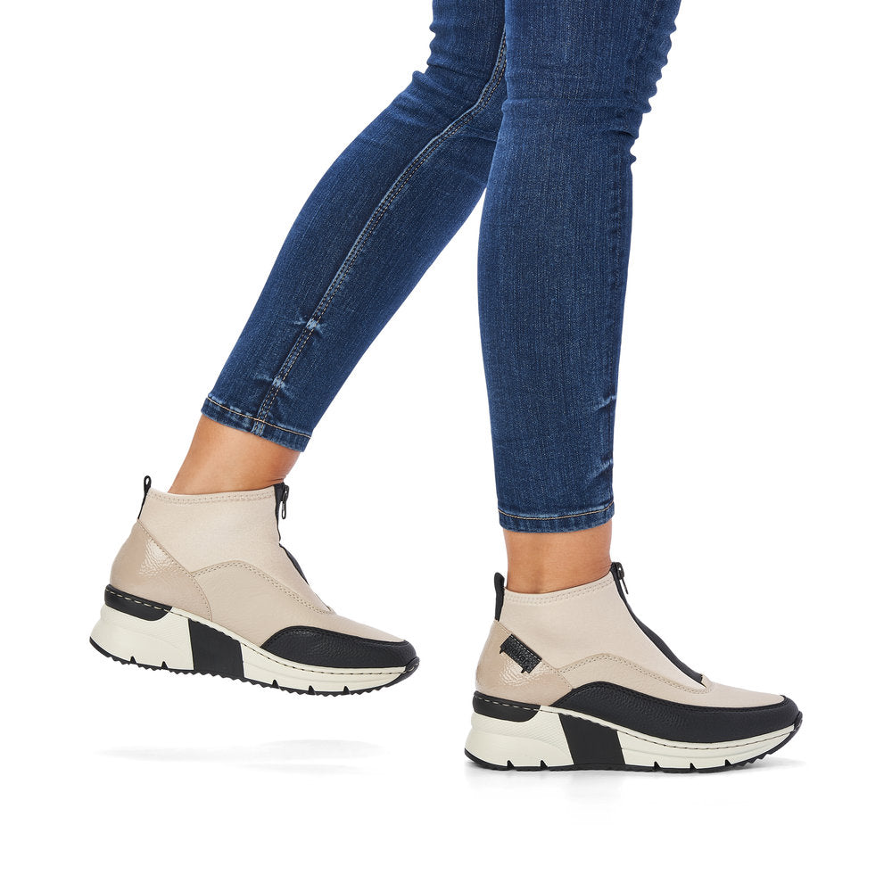 Rieker Ladies Zip Front Ankle Boot