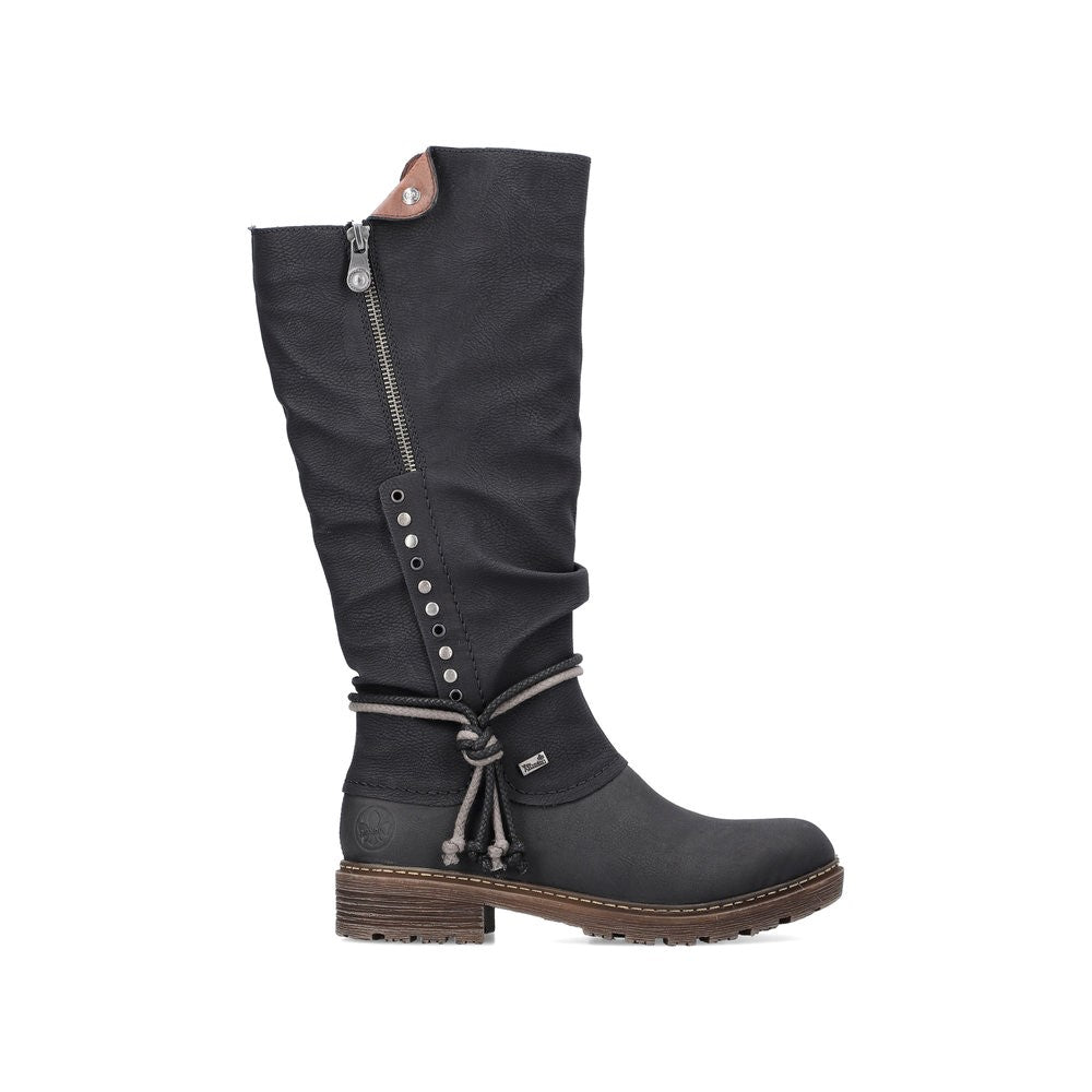 Rieker Ladies Zip Sided Long Boot