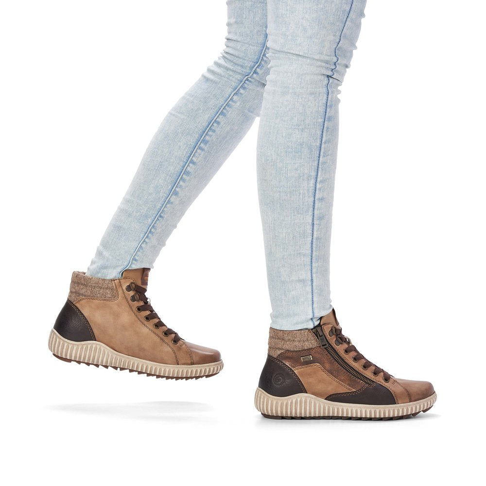 Remonte Ladies Patchwork Lace Up Ankle Boot