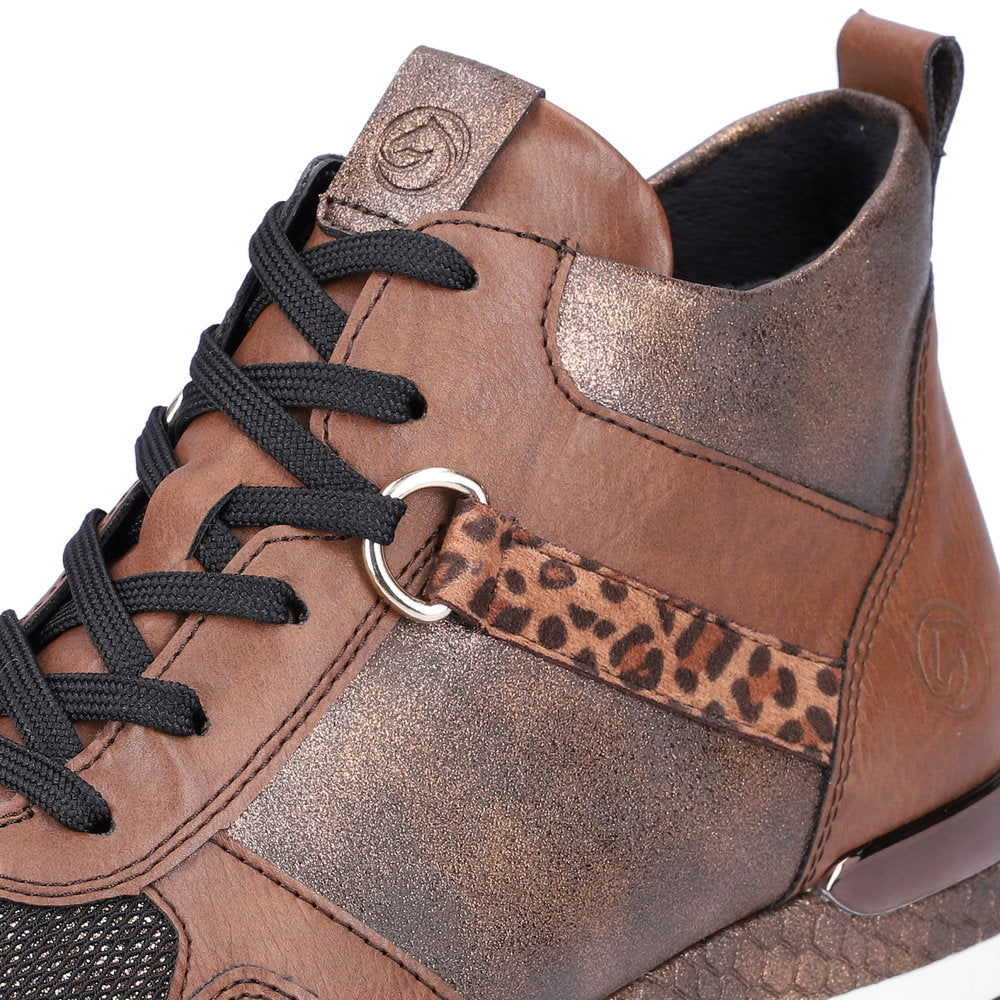 Remonte Ladies Animal Print Trim Sneaker Boot