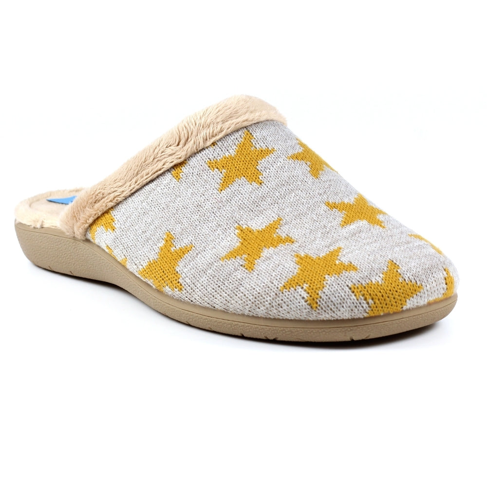 Lunar Angelic Ladies Star Pattern Backless Slipper