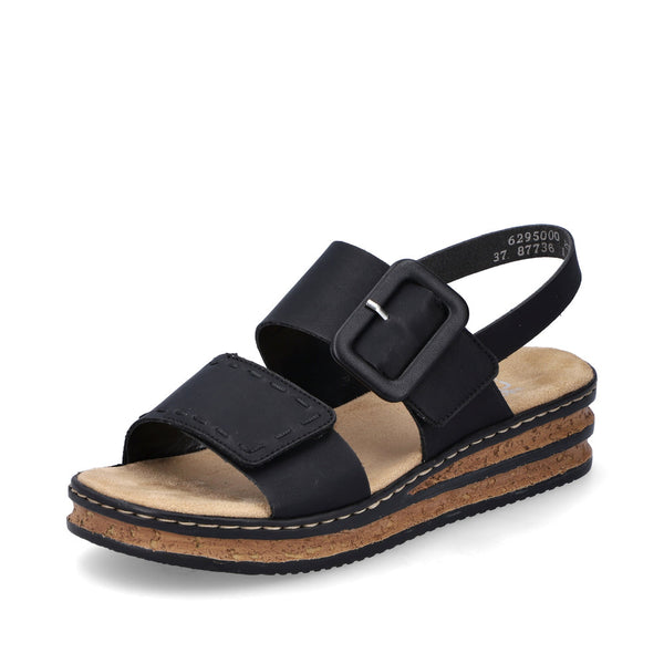 Rieker Ladies Flatform Adjustable Sandal