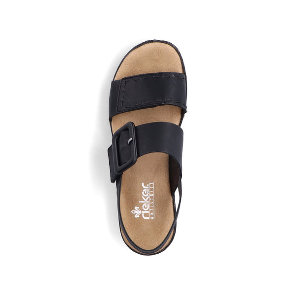 Rieker Ladies Flatform Adjustable Sandal