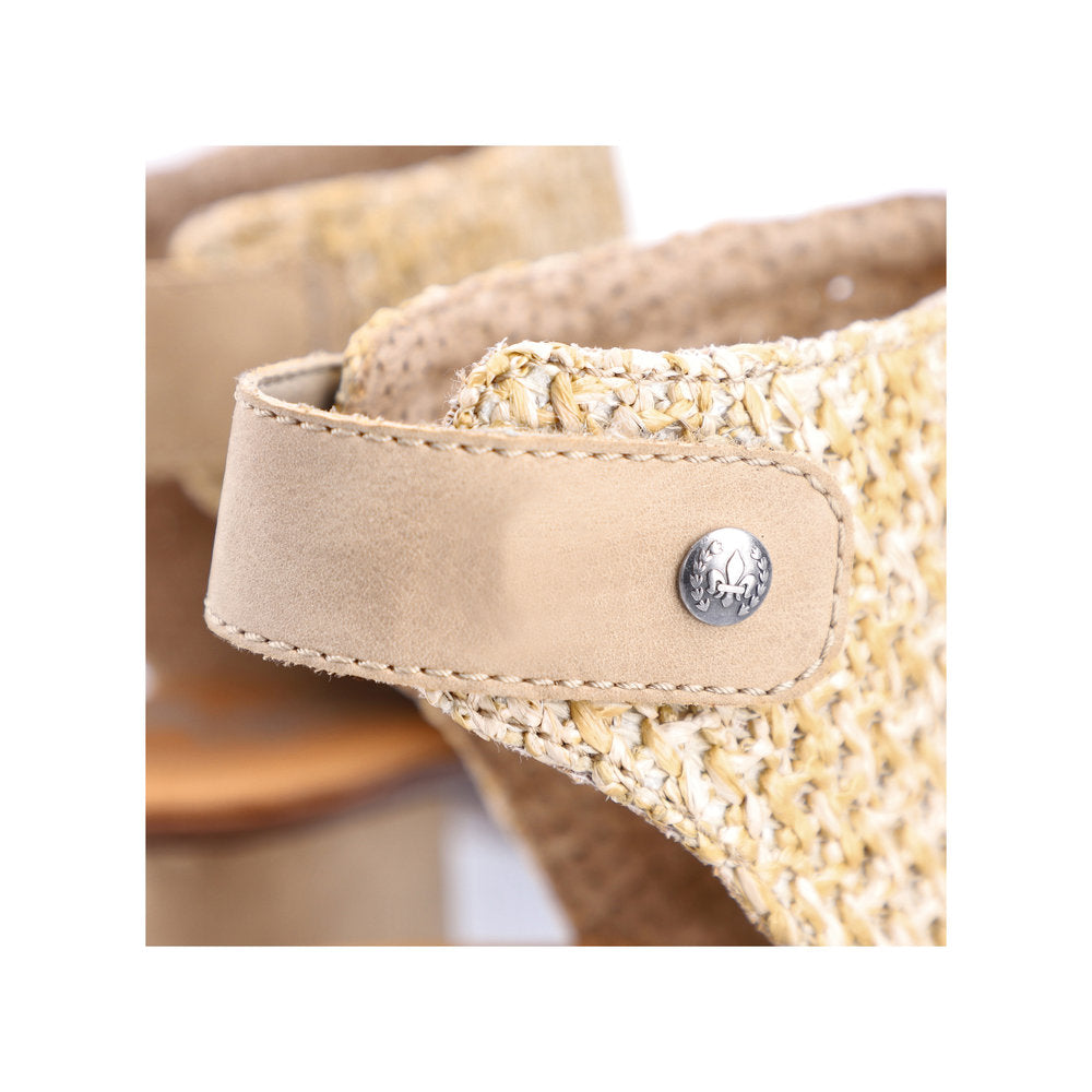 Rieker Ladies High Cut Block Heel Sandal