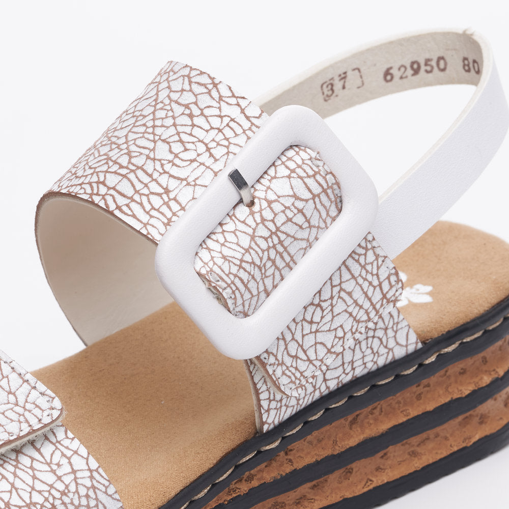 Rieker Ladies Flatform Adjustable Sandal