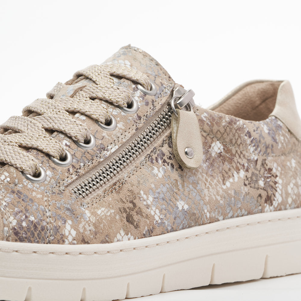 Remonte Ladies Zip Sided Lace Up Sneaker