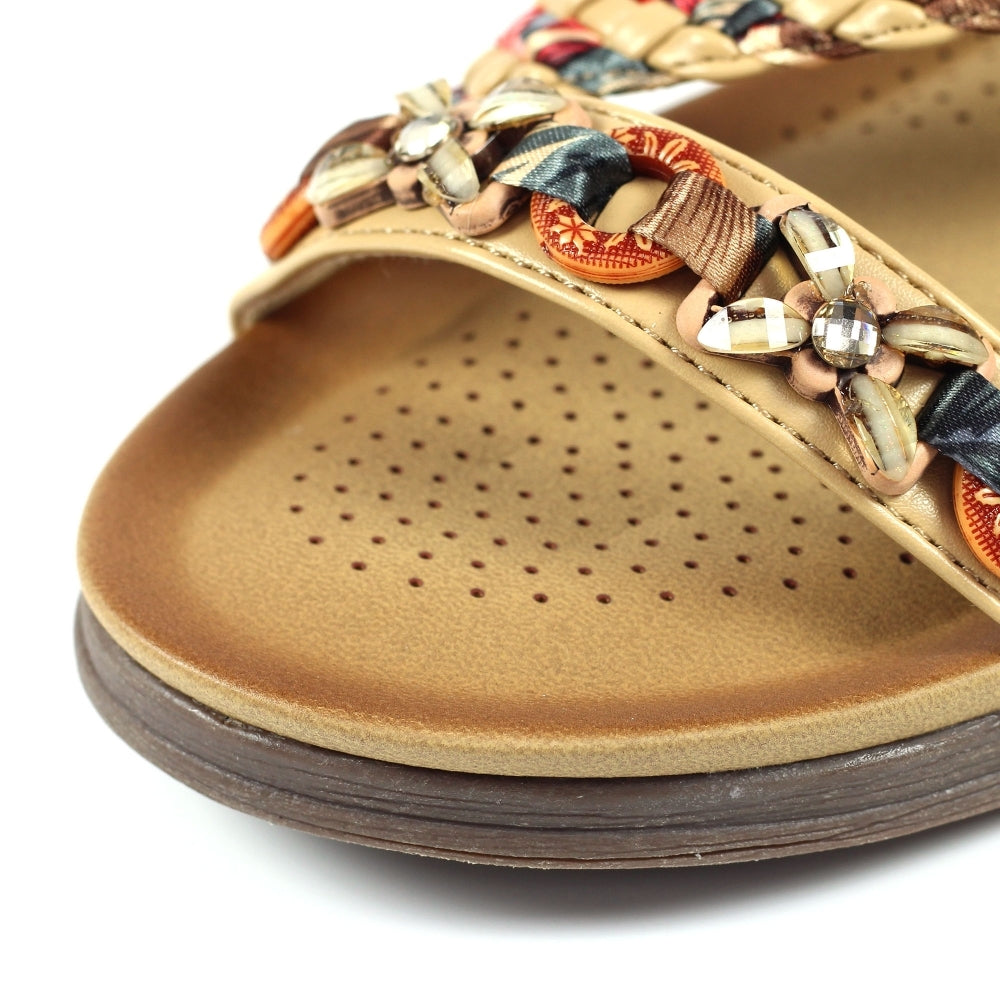 Lunar Belsay Ladies Chain Trim Sandal