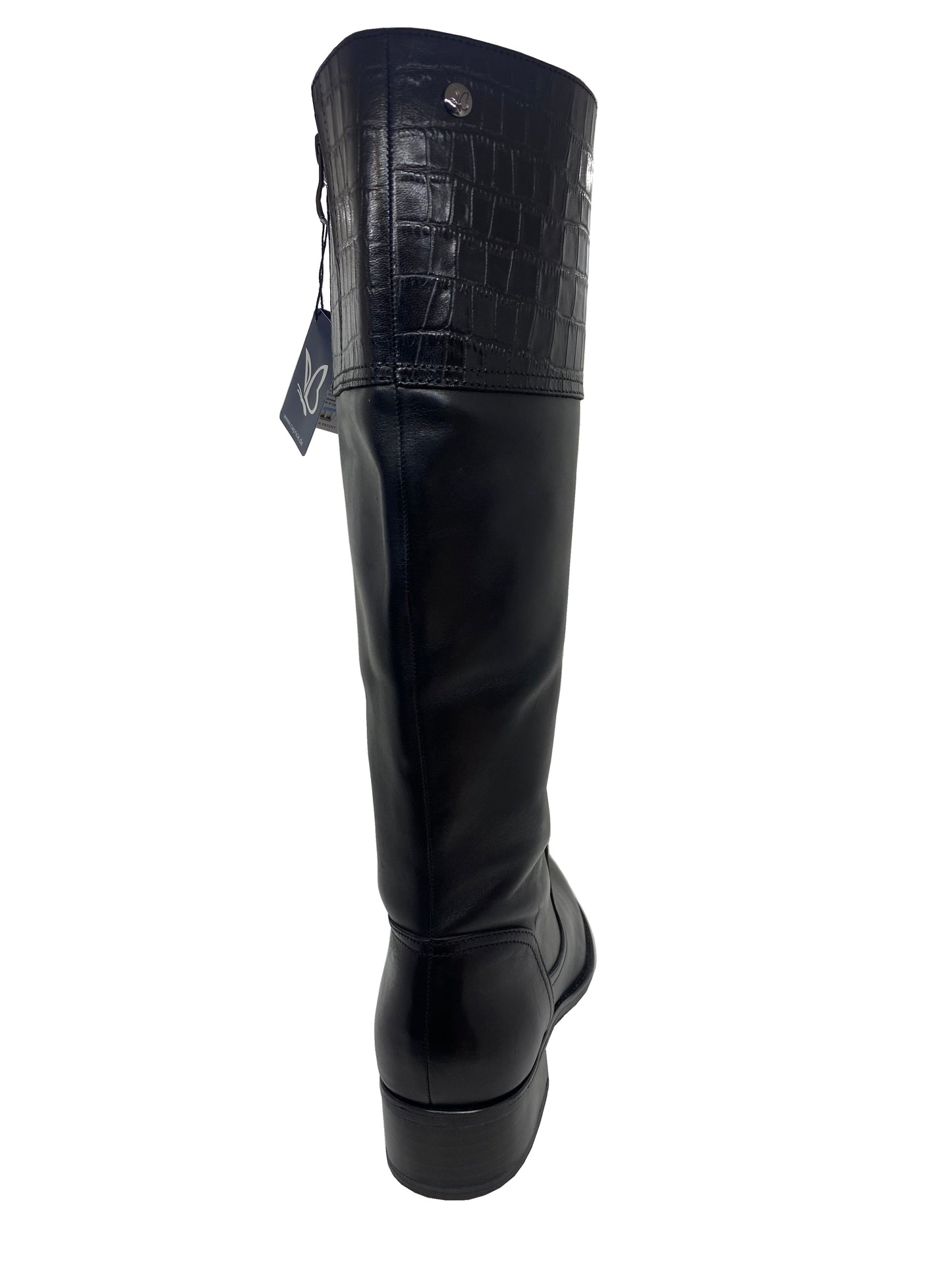 Caprice Ladies Long Boot Croco Trim