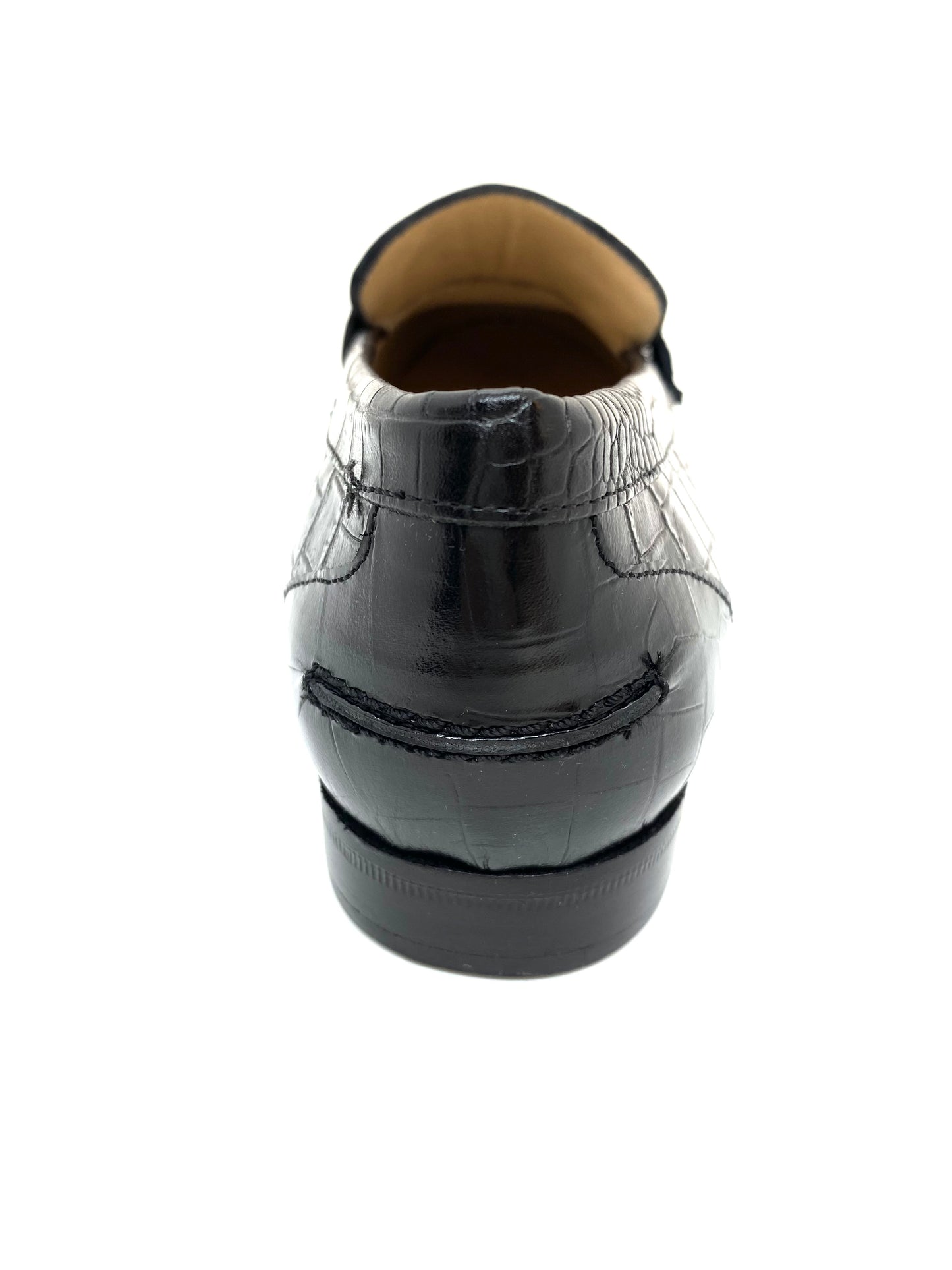 HB ladies Zoe Snaffle Trim Moccasin Black Croco