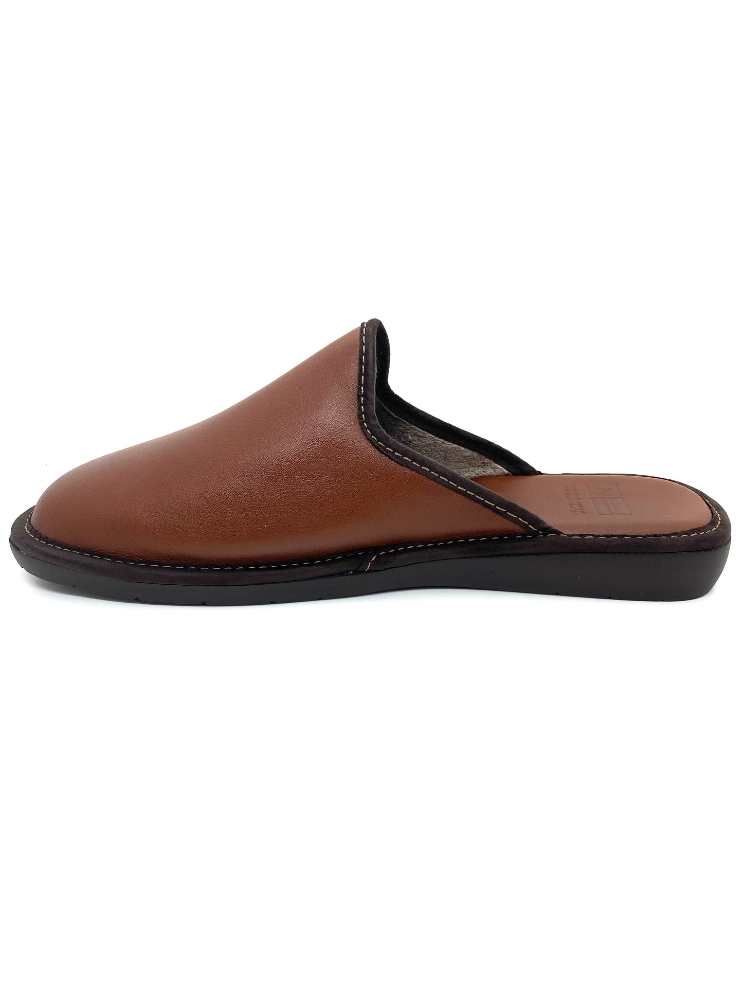 Nordikas Men's Backless Leather House Shoe
