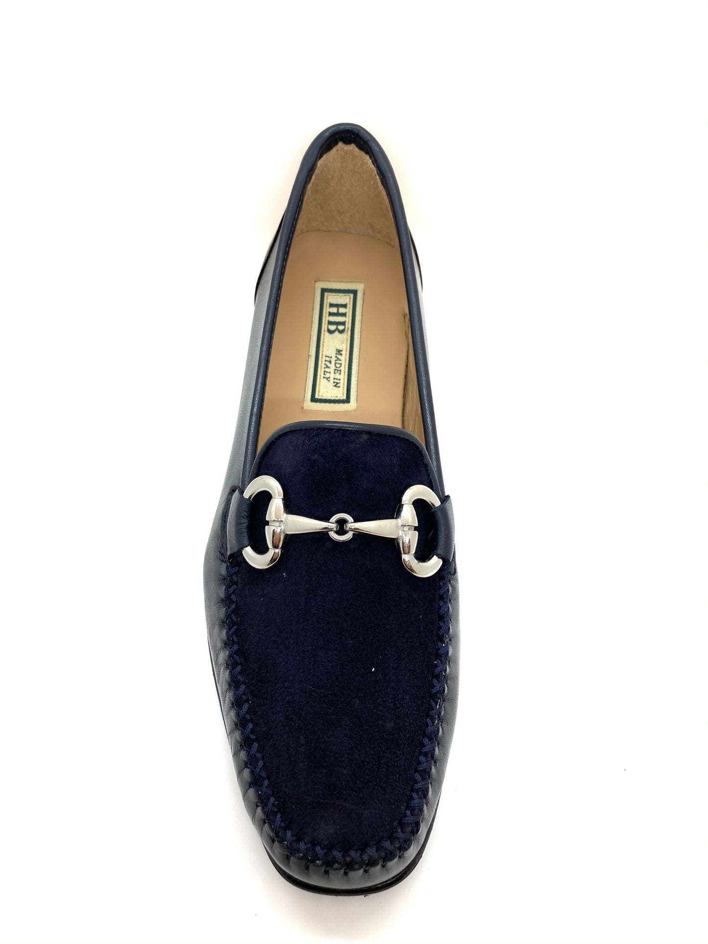 Low Heel Moccasin Loafer With Silver Trim