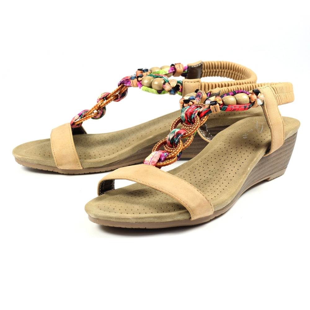 Lunar Fantasy Ladies Low Wedge Sandal
